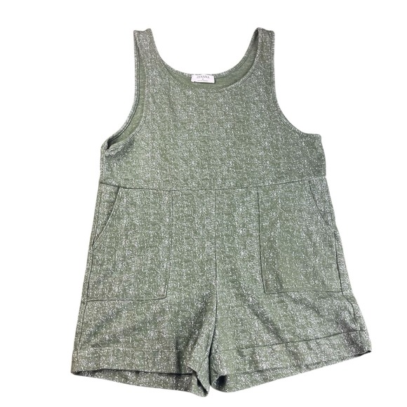 Zena Pants - Zenana Cotton/Poly Overalls Shorts Pockets Casual Summer Outfit Green Size Small